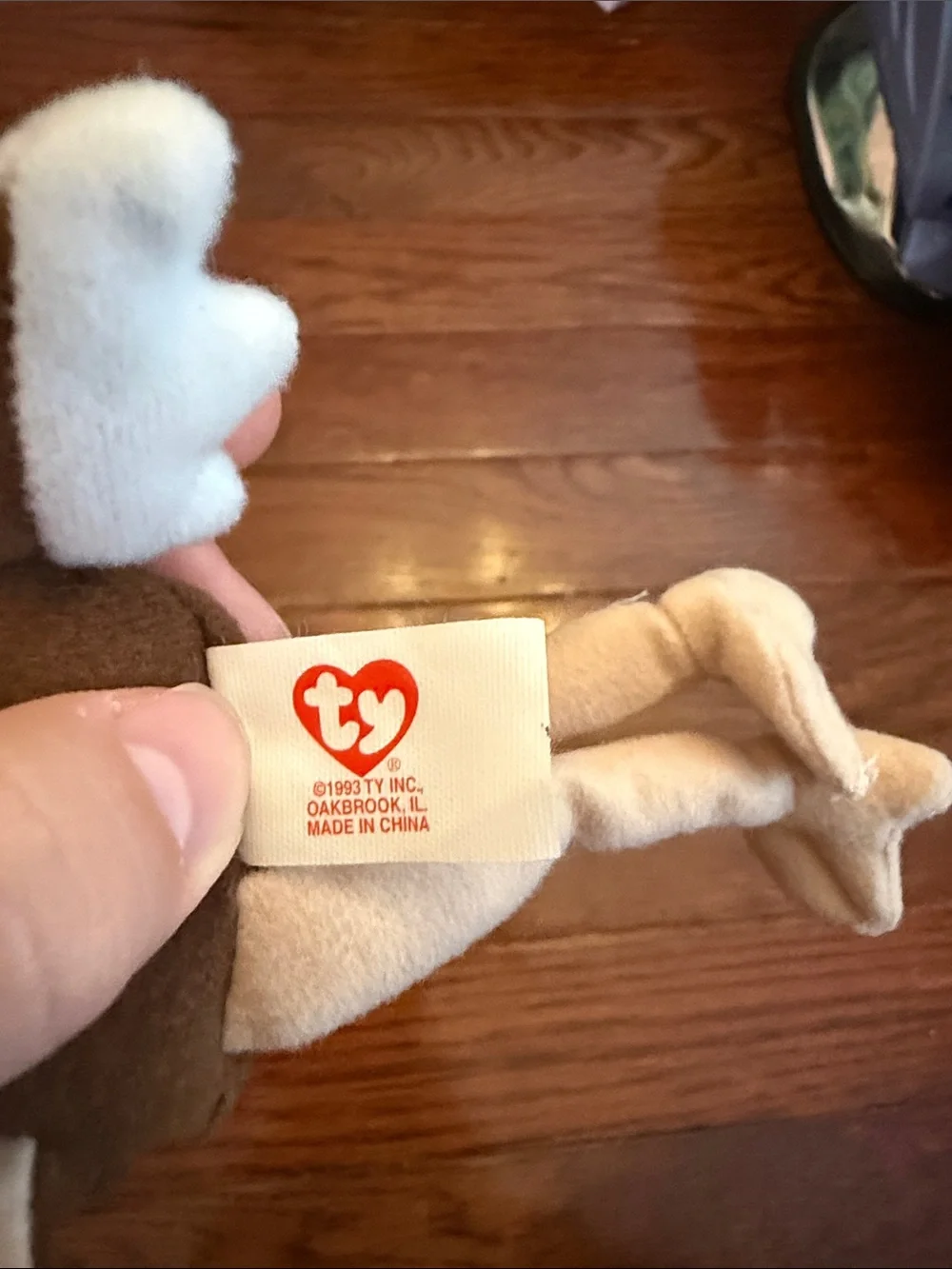 Ty Brown and Cream Plush Bird Dog Toy